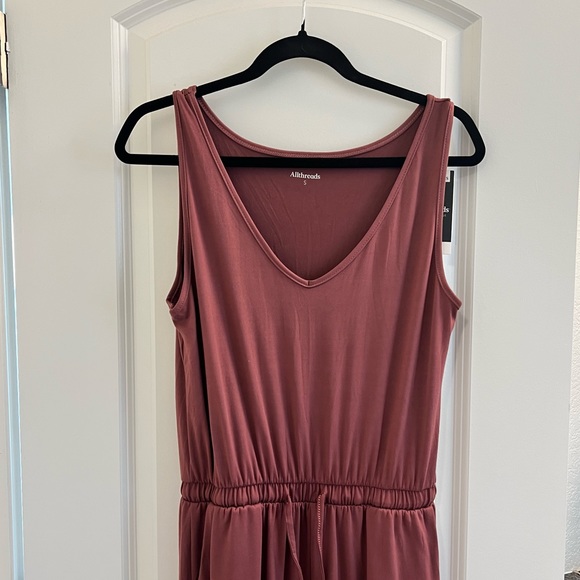 All Threads Vineyard Jumpsuit - Relaxed Wide Leg, Sangria - Picture 1 of 3